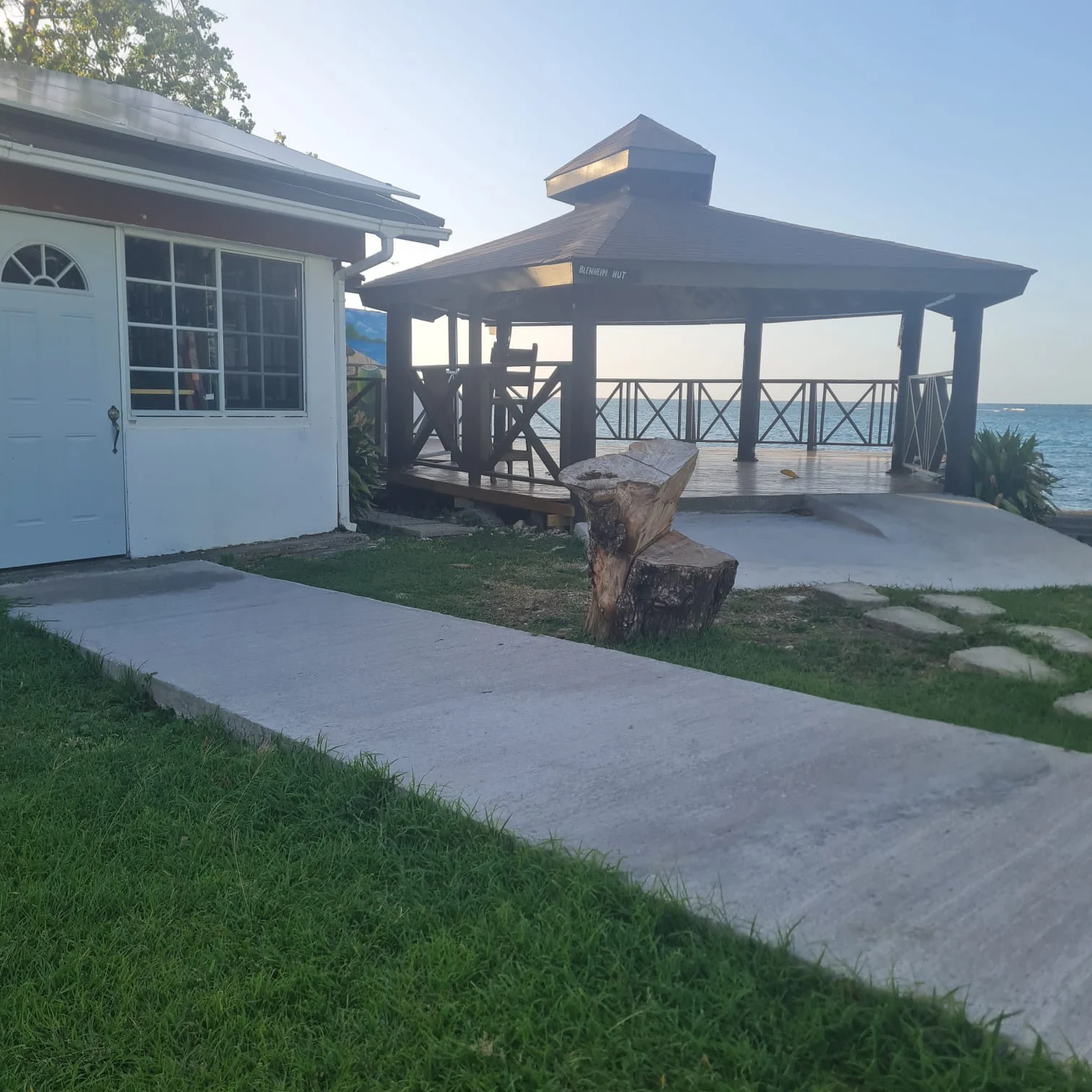 The place & the sunset at Sky Beach Jamaica