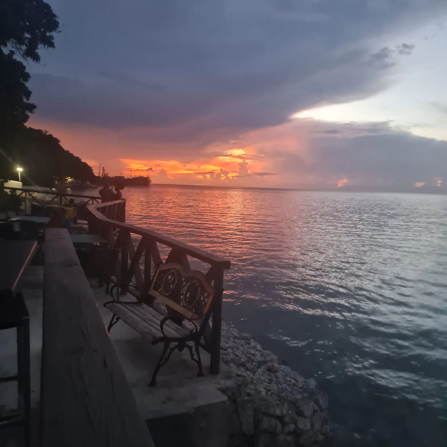 The place & the sunset at Sky Beach Jamaica