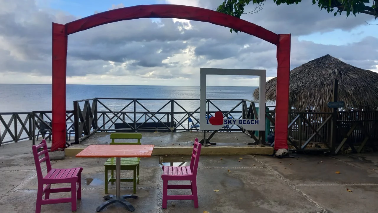 The place & the sunset at Sky Beach Jamaica