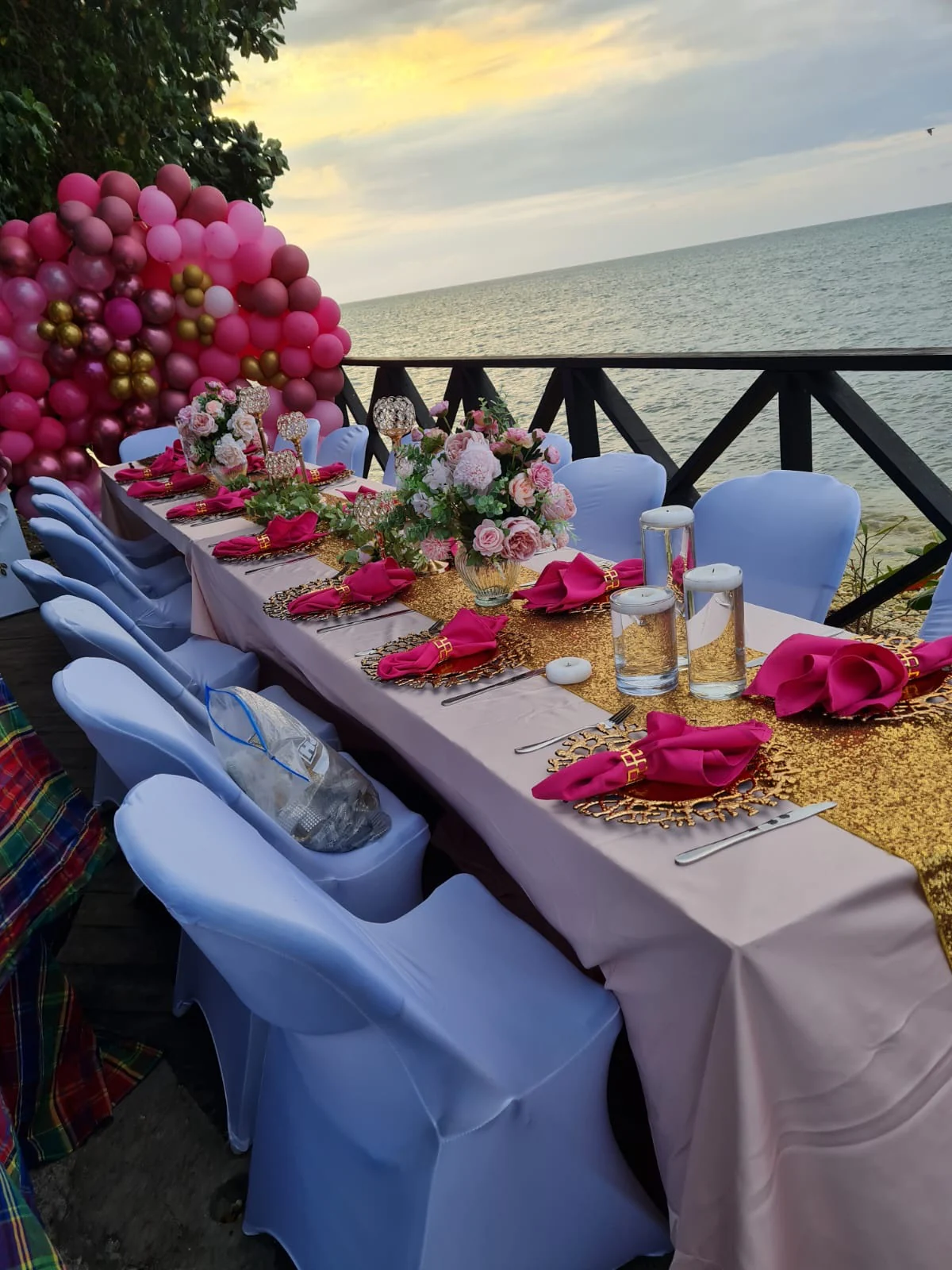 Gather around the table at Sky Beach Jamaica