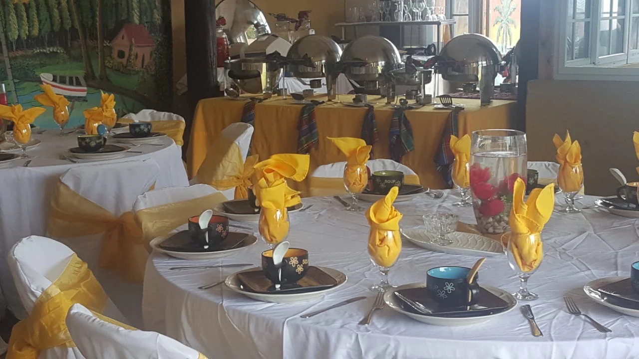 Gather around the table at Sky Beach Jamaica