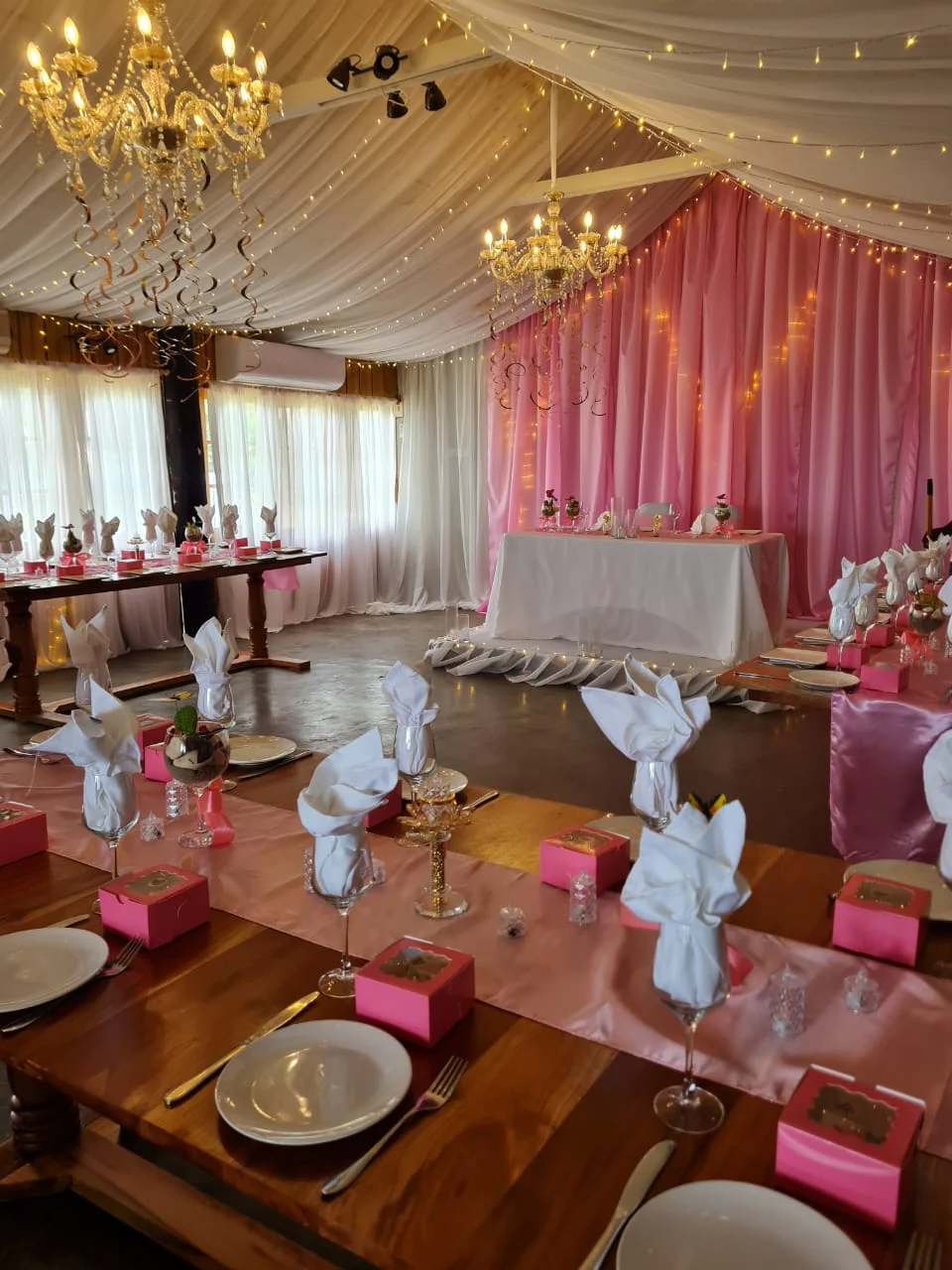 Gather around the table at Sky Beach Jamaica