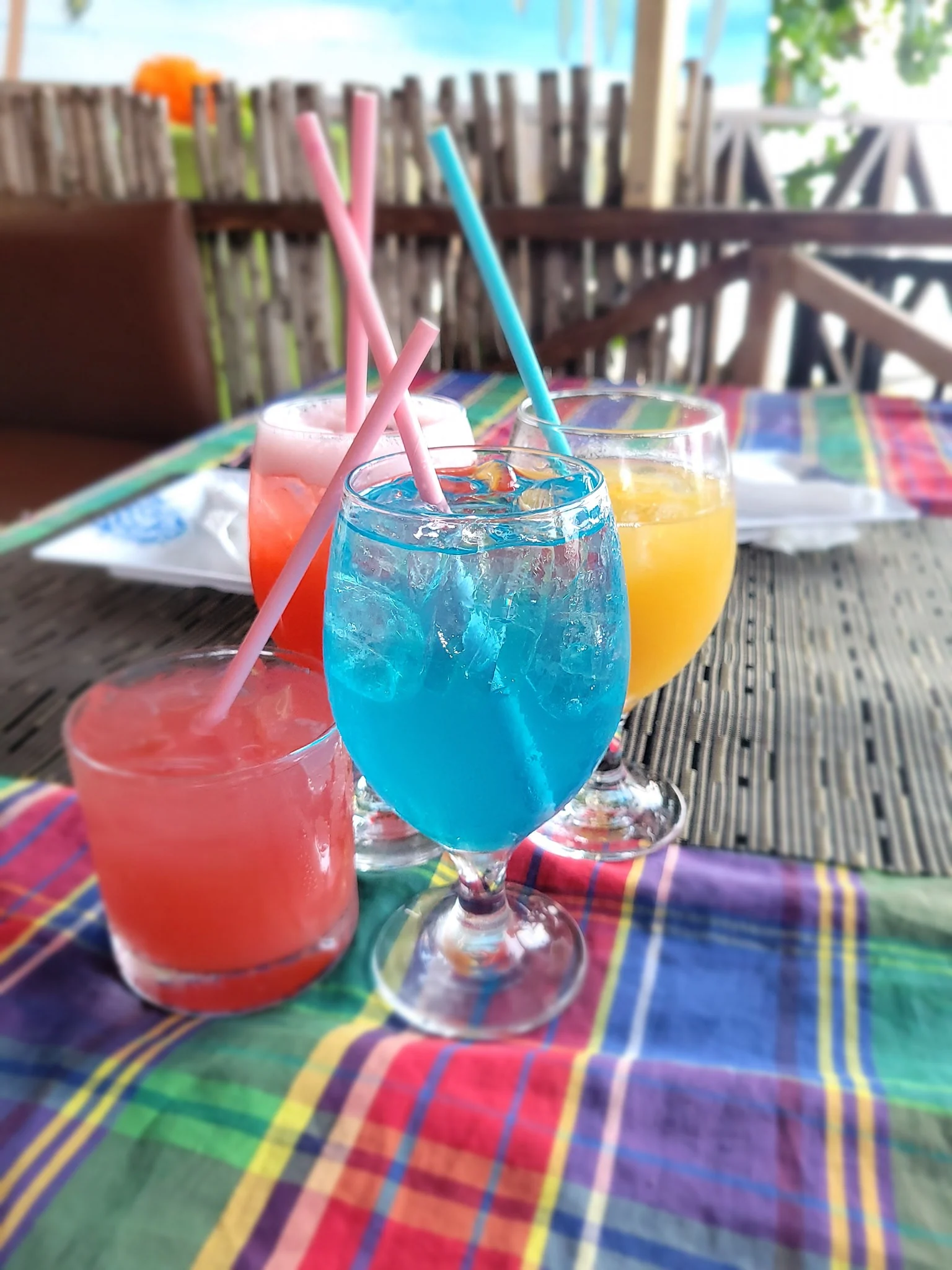 Colourful Sky Beach cocktails