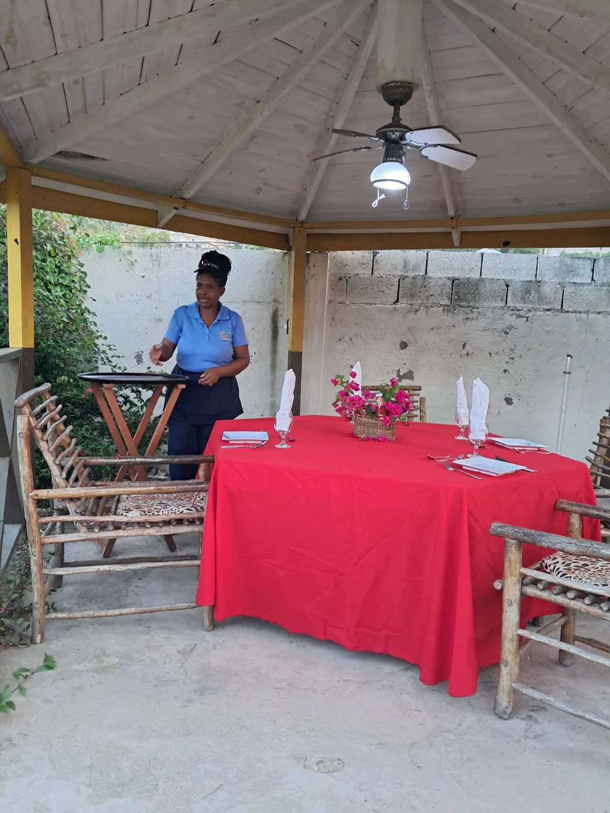 Setting the table at Askenish Hut