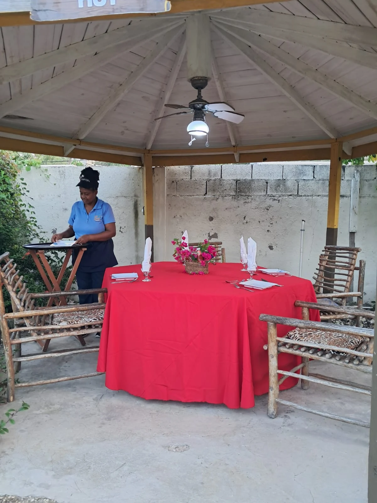 Setting the table at Askenish Hut